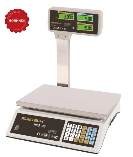 Весы Romitech RCS-40 (40кг/2г; 340х230) Т